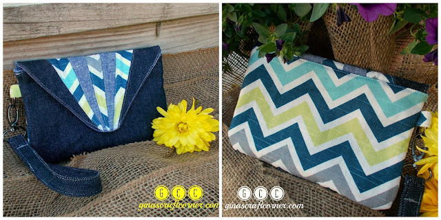 The Sunburst Clutch by GCC (pattern by Fabulous Home Sewn Patterns)