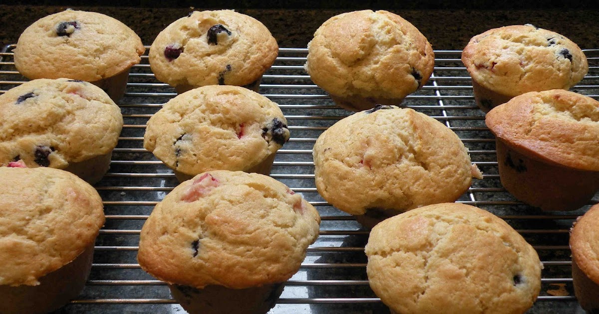 Flour Girl Strawberry and Blueberry Muffins