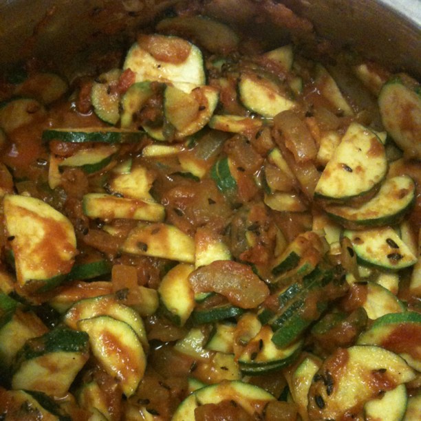 Ahimsa Kitchen Zucchini Subji (Indian Zucchini Dish) (vegan, glutenfree)