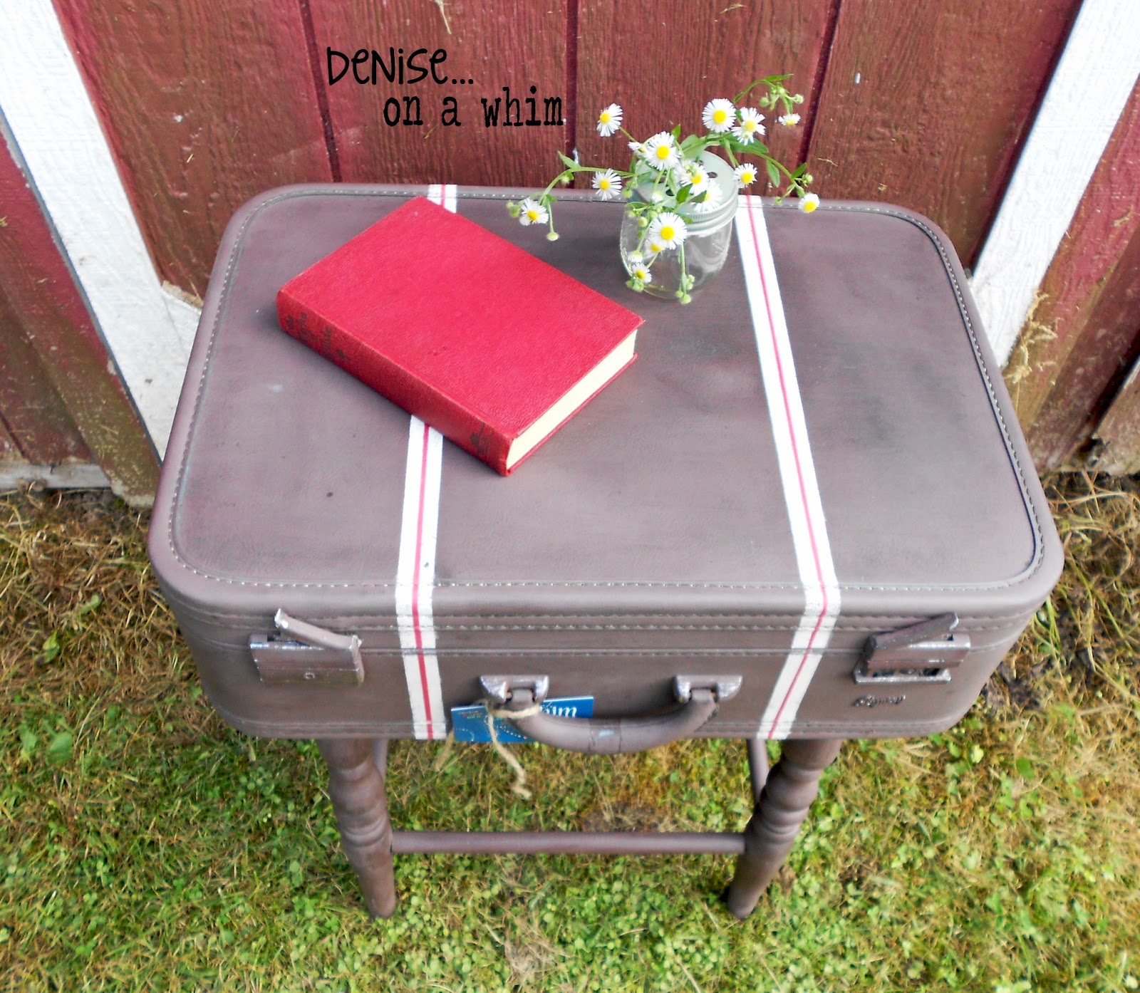denise...on a whim Vintage Suitcase Table