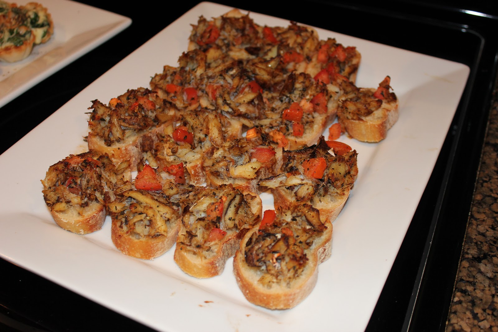 Never trust a skinny cook.... Crab bruschetta