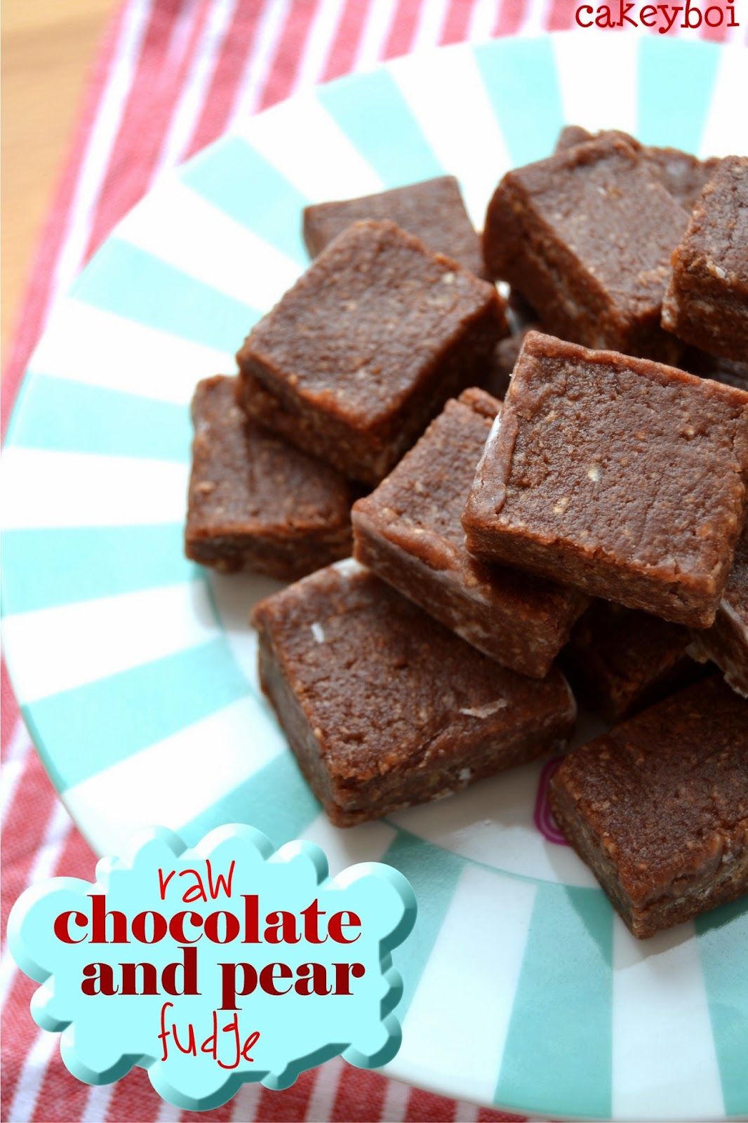 Cakeyboi Raw Chocolate and Pear Fudge