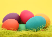 dyed Easter eggs dyed Easter eggs