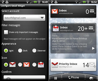 Android ICS on Older Versions(Froyo, Gingerbread) of Android like Gmail Widgets