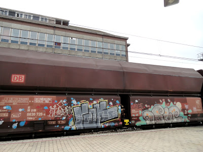 Freight train graffiti