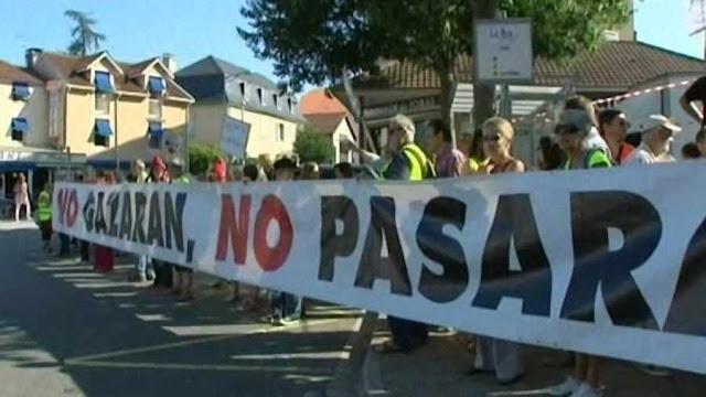 Verdes manifestam em Figeac contra o gás de xisto
