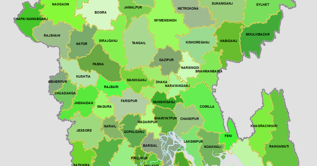 District Map of Bangladesh Bangladesh Maps District Zila Upazila Thana Map of Bangladesh
