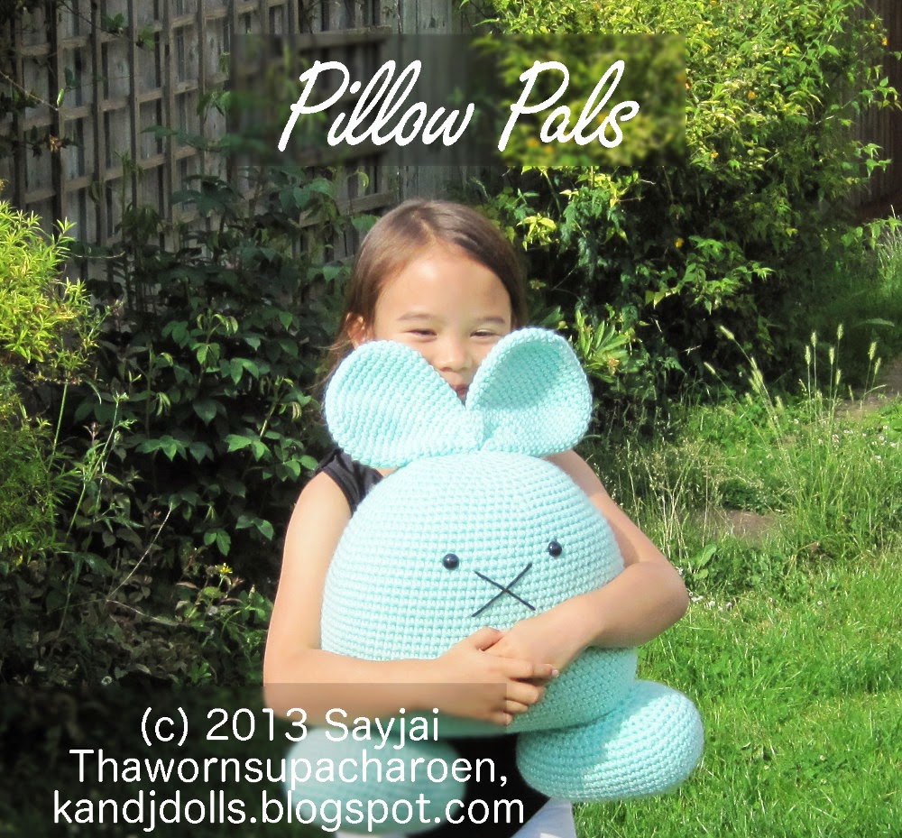 Pillow Pals Sayjai Amigurumi Crochet Patterns K and J Dolls / K and