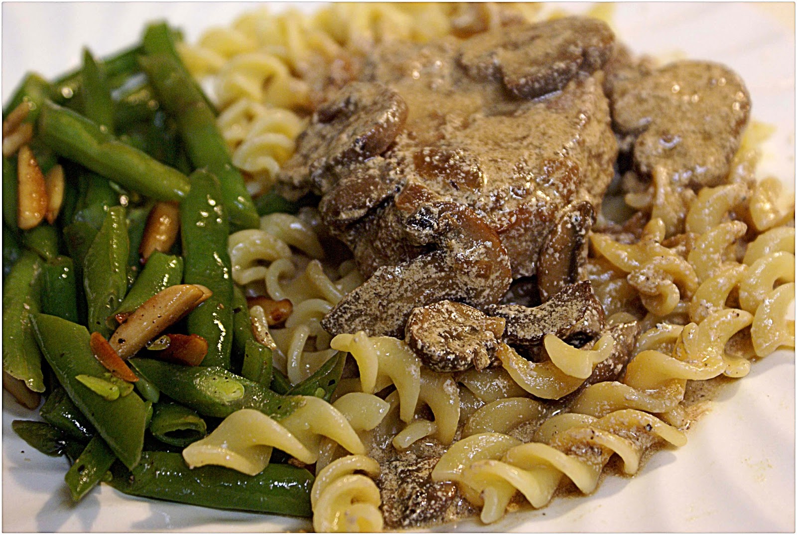 The Hungry Lovers Pork Medallions and Mushrooms in Brandy Cream Sauce