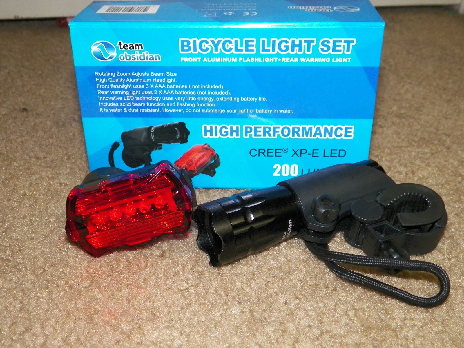 mygreatfinds Team Obsidian Bicycle Light Set Review