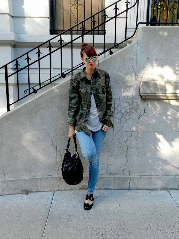 How to Wear a Camo Jacket Two Ways Fashionista New York Girl