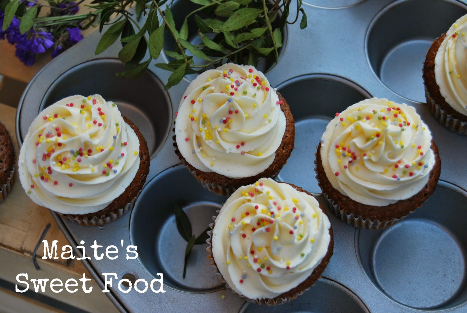 Cupcakes de chocolate y vainilla Maite's Sweet Treats