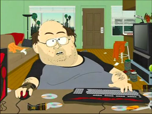 Image result for fat slob at computer