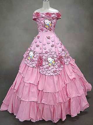 Aaaand you know your wedding dress is bad when the Hello Kitty bridal gown 