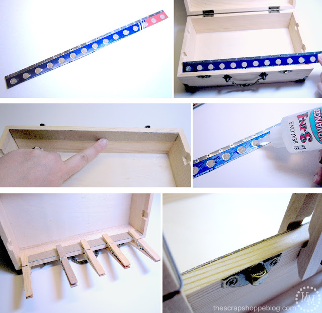 Aluminum foil box teeth for washi tape storage box