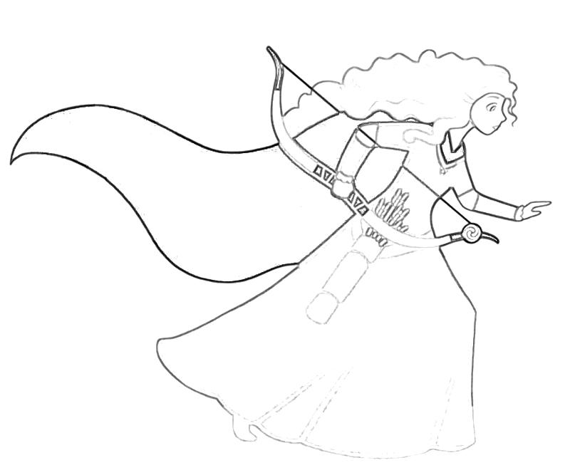 Printable Disney Pixar Brave Merida Face Coloring Pages title=