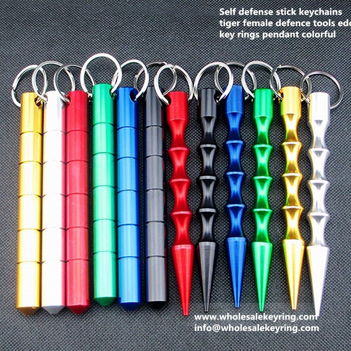 Leaderkin Gifts Self defense stick keychains tiger female defence