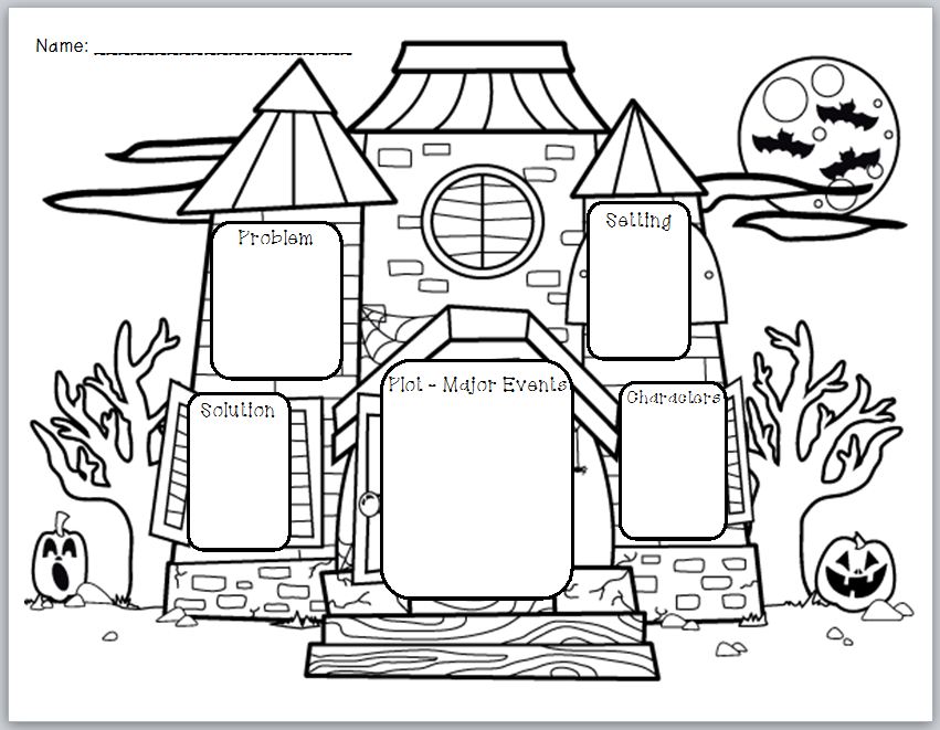 Halloween-Themed Graphic Organizer for Story Elements - Classroom Freebies