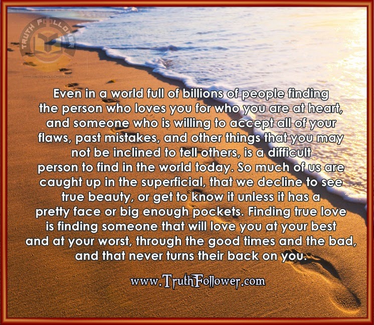 True Love Is Finding One Who Never Turns Their Back On You.