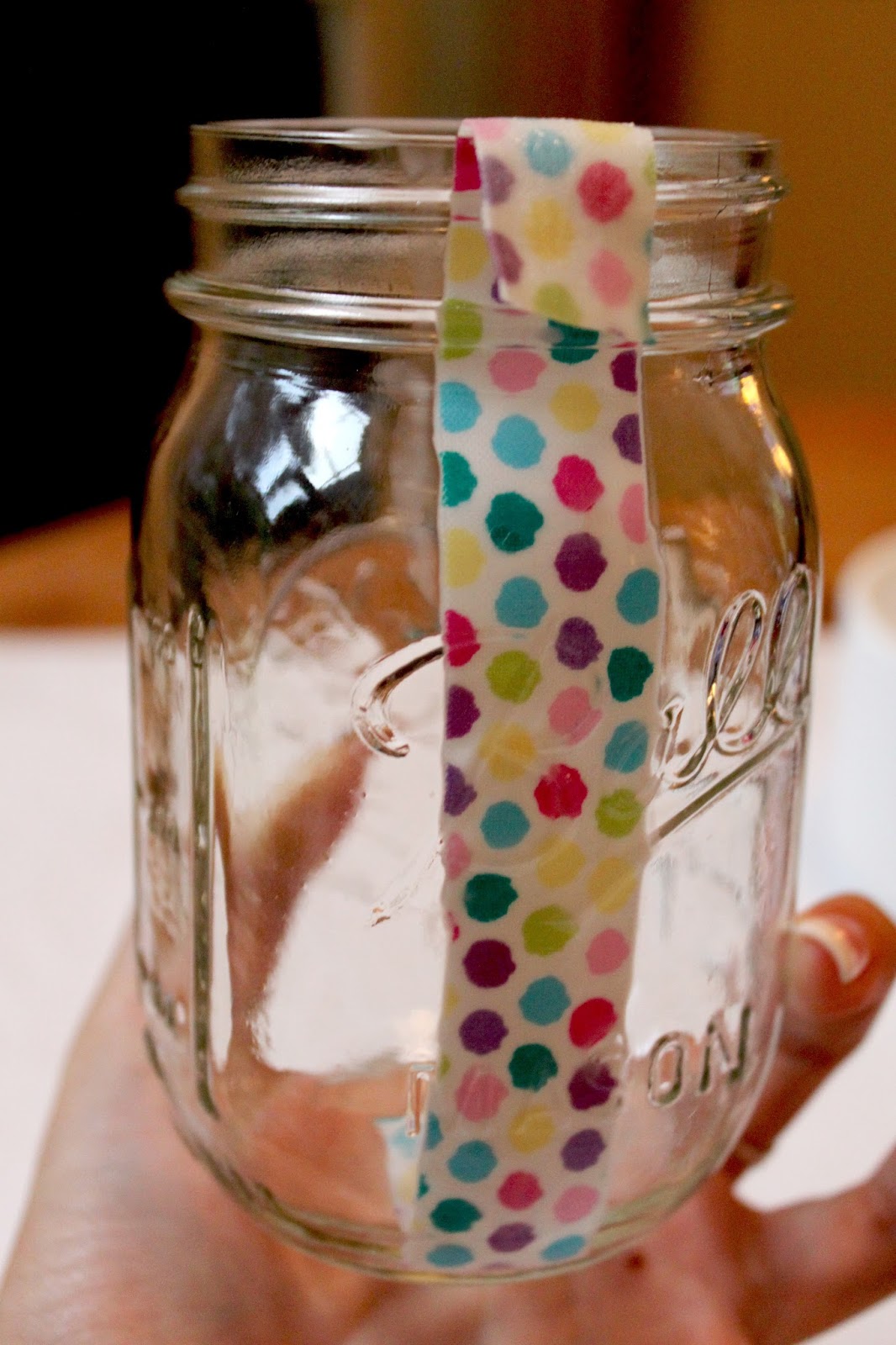 {f}ive times the fun DIY Fabric Lined Mason Jar