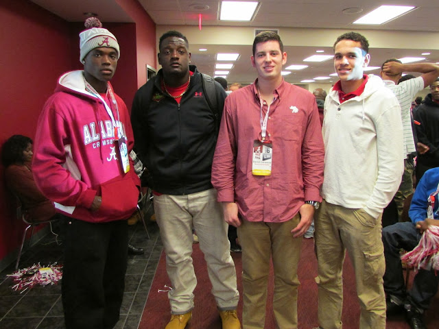 Left to right: Cameron Sims, Cameron Robinson, David Cornwell, Derek Kief at 2013 Alabama Crimson Tide vs LSU Tigers game Left to right: Cameron Sims, Cameron Robinson, David Cornwell, Derek Kief at 2013 Alabama Crimson Tide vs LSU Tigers game