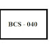 BCS - 40 Statistical techniques