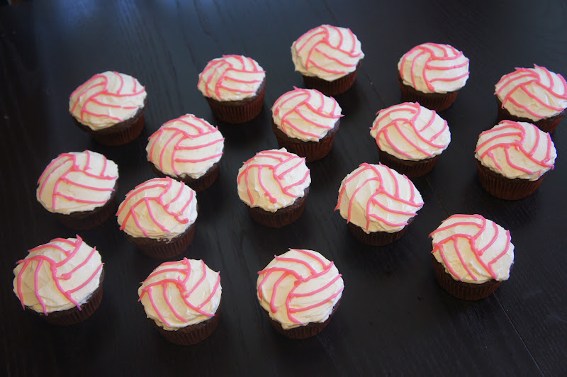 Crazy Girl Volleyball Cupcakes