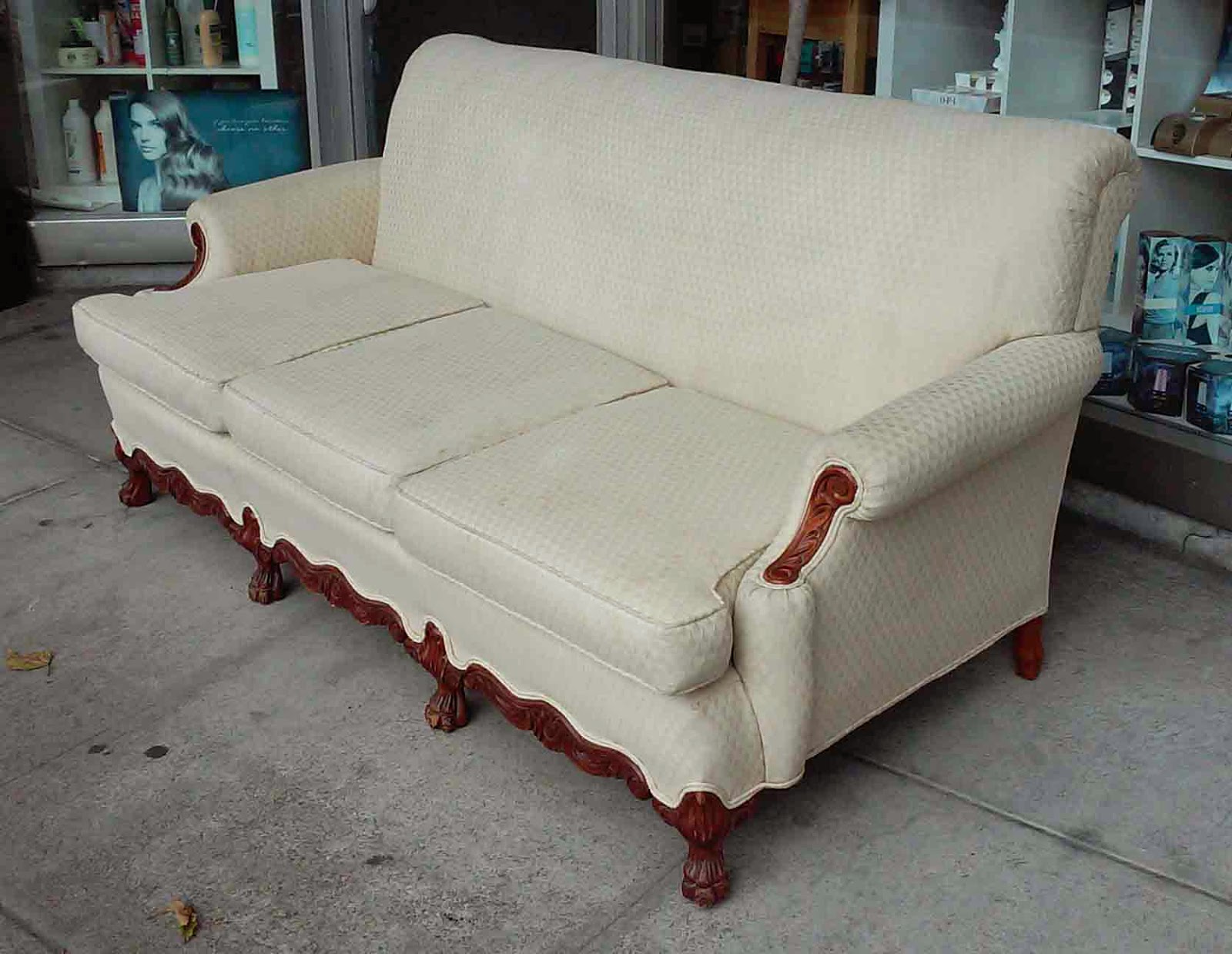 UHURU FURNITURE & COLLECTIBLES SOLD **REDUCED** Reupholstered Antique