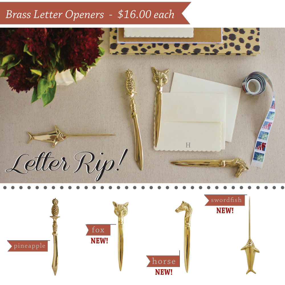 High Street Market Letter Rip! (NEW Brass Letter Openers)