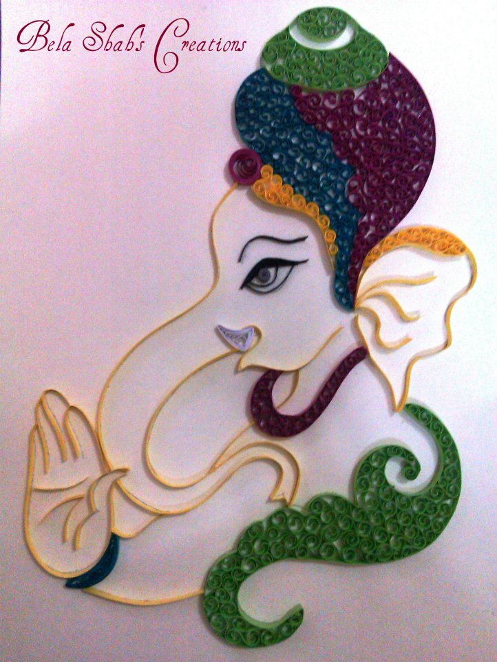 Bela's Quilled Creations Quilled Ganesha