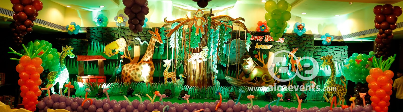 Aicaevents India Jungle Theme Birthday Party Decorations