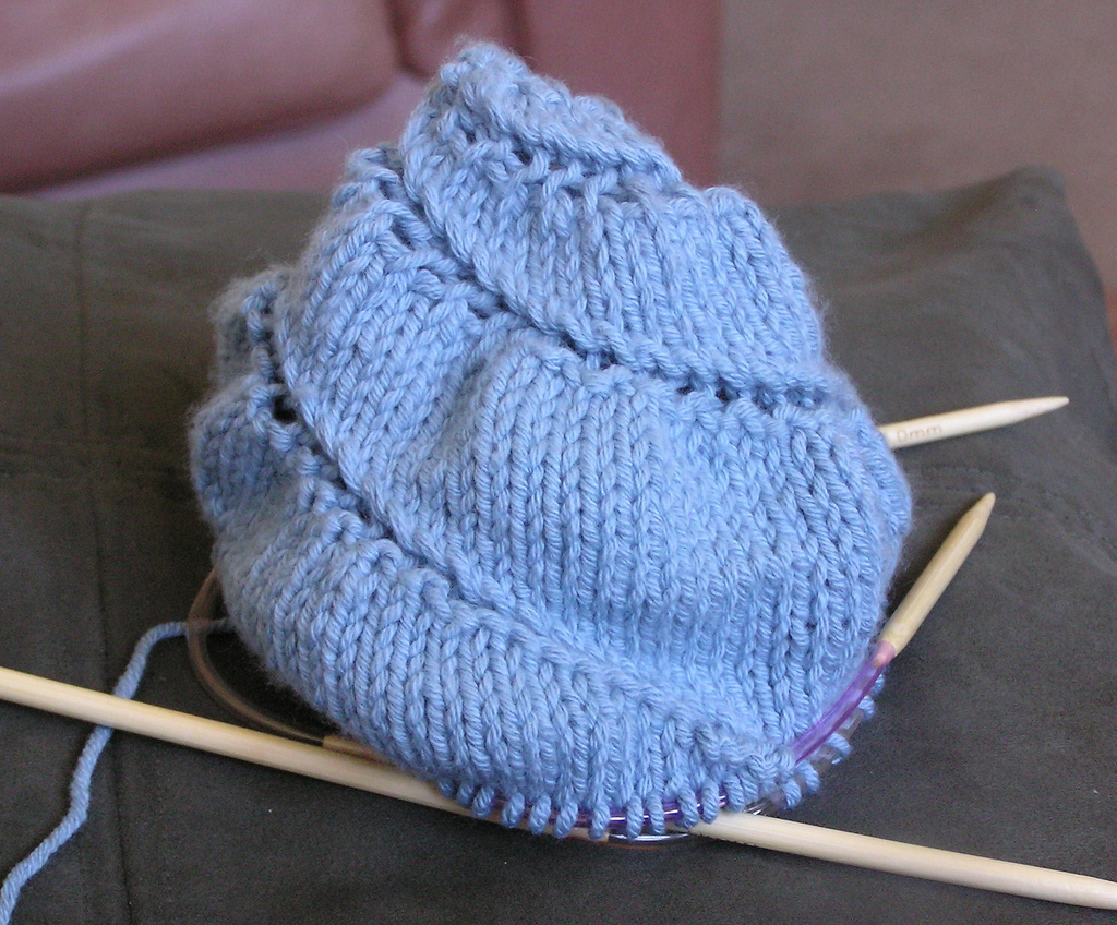 I Make FO Topdown 3spiral hat (with pattern)