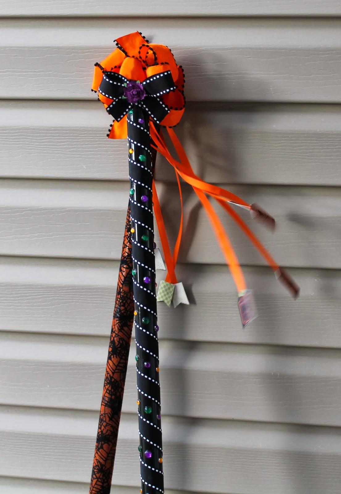 After the ribbon was secure and dry (I used tacky glue here and there