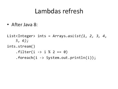Java 8 forEach() example to loop over list