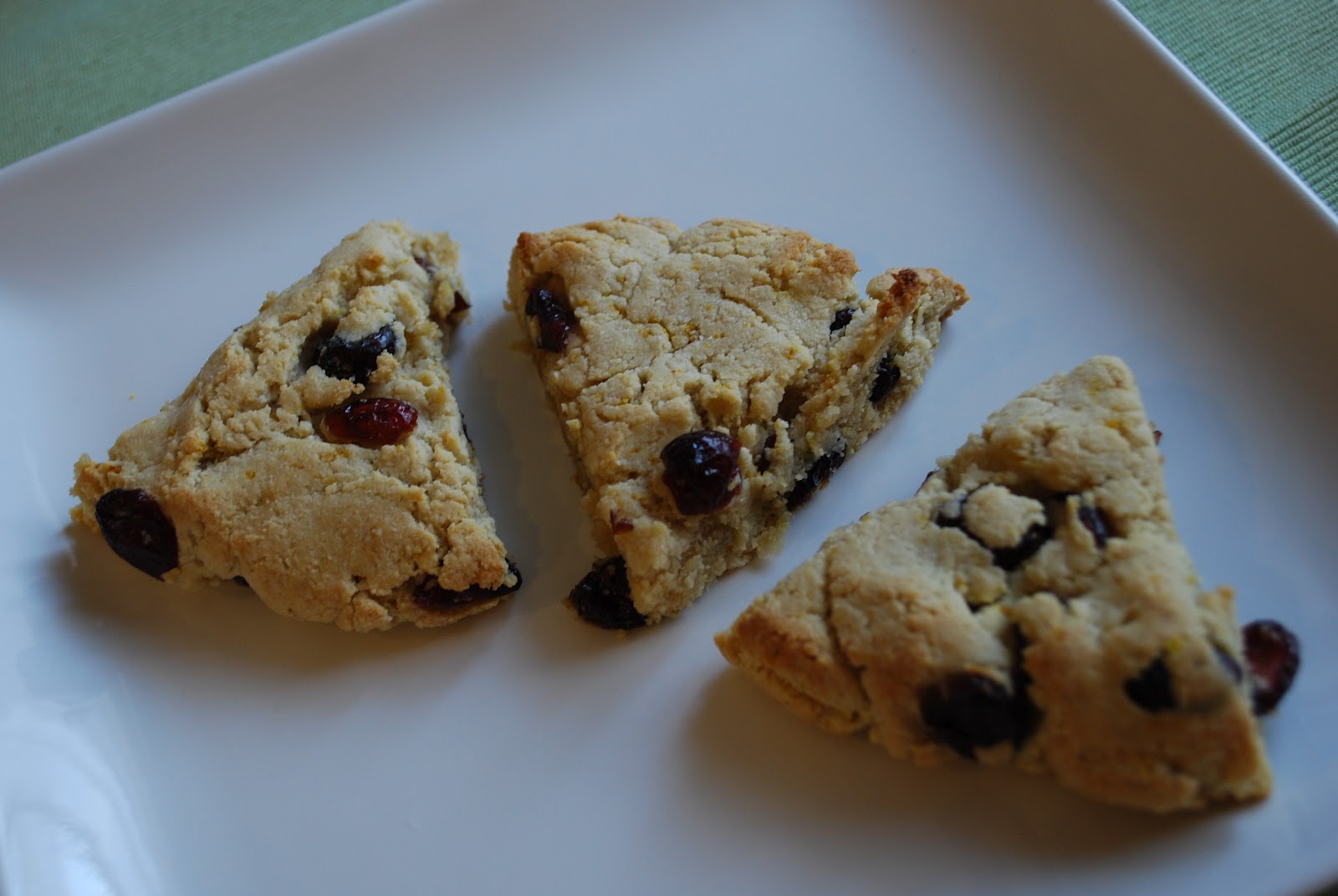 The Spinach Spot Gluten Free Cranberry Orange Scones