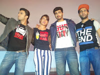 Priyanka, Ranveer and Arjun gave a pleasant surprise to the audience at Gaiety theatre during the interval!