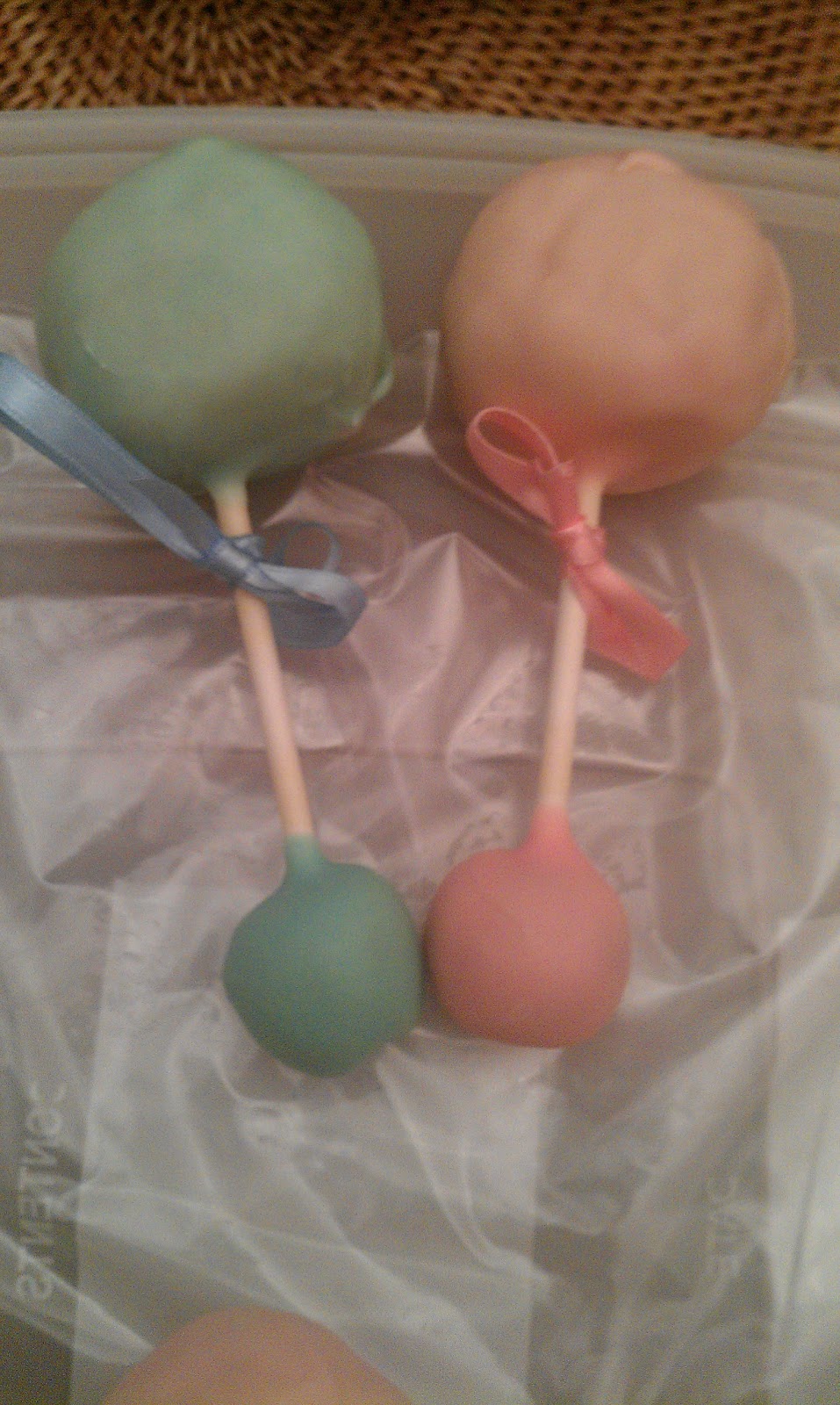 Bake me a picture Baby Rattle Cake Pops