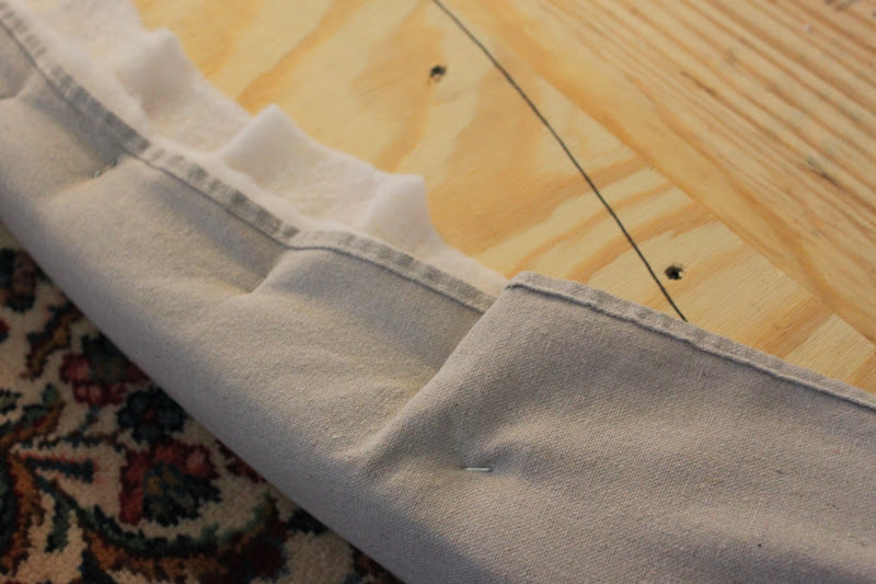 DIY Drop Cloth/Nailhead Trim Upholstered Headboard TutorialDIY Show Off