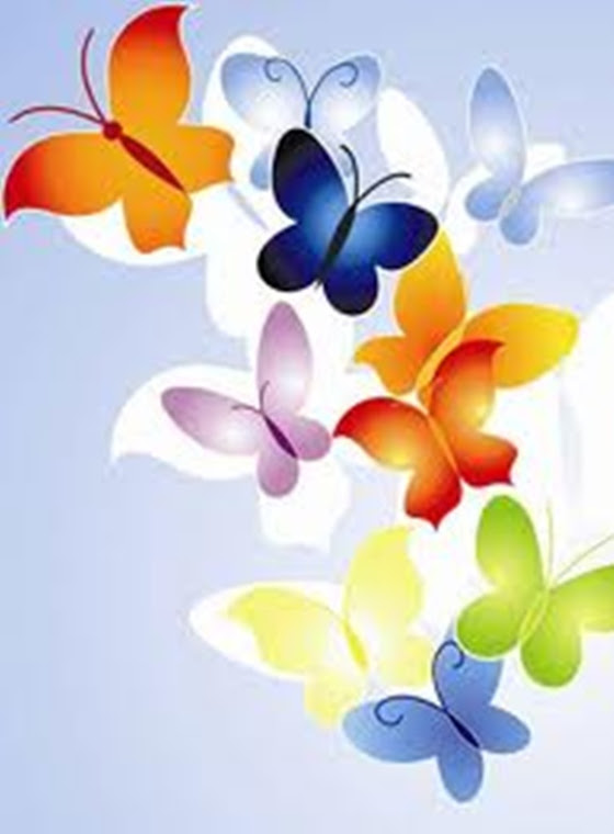 Mural de mariposas de colores