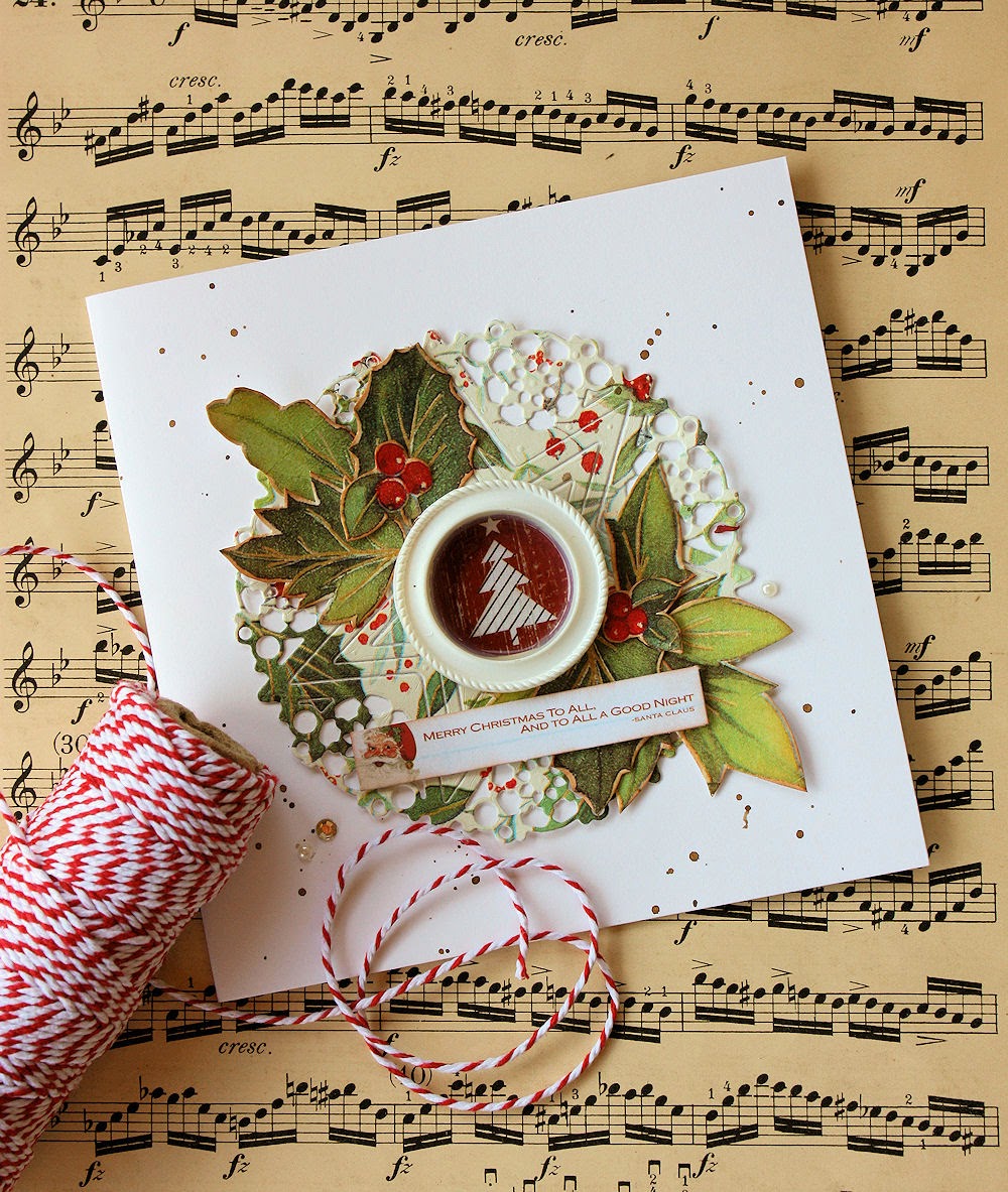 Wrapping paper Diecuts a Christmas card for Couture Creations