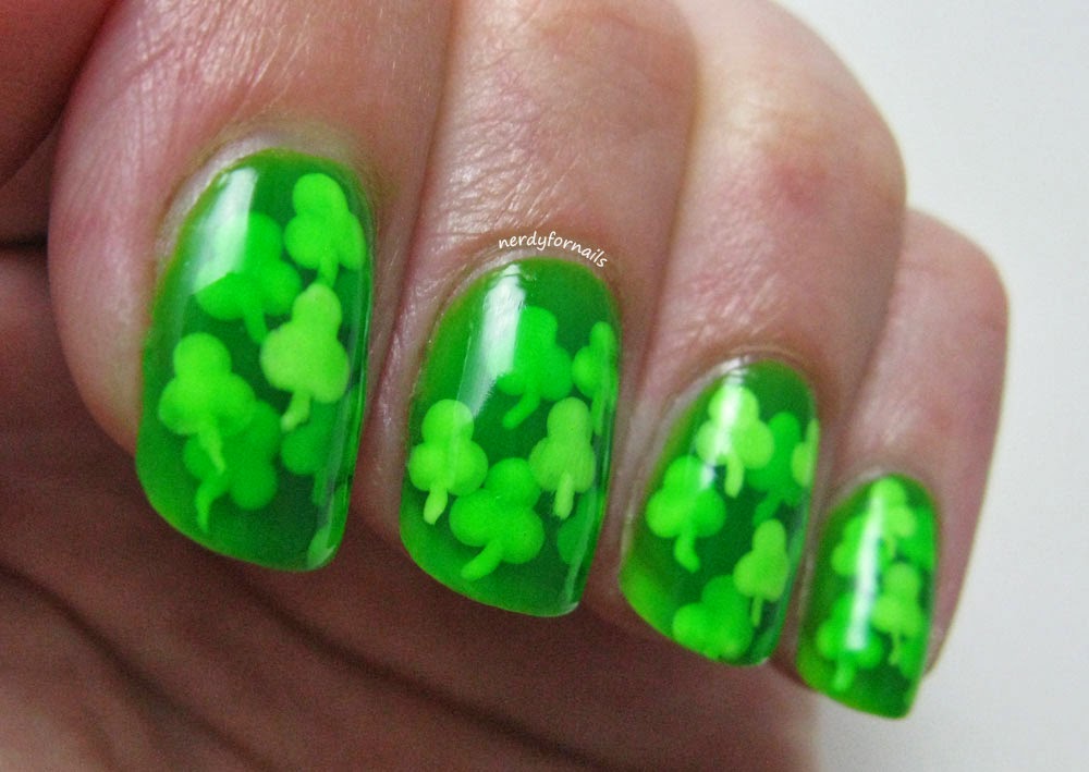 Get Lucky Nail Art Challenge Clover Pond Manicure