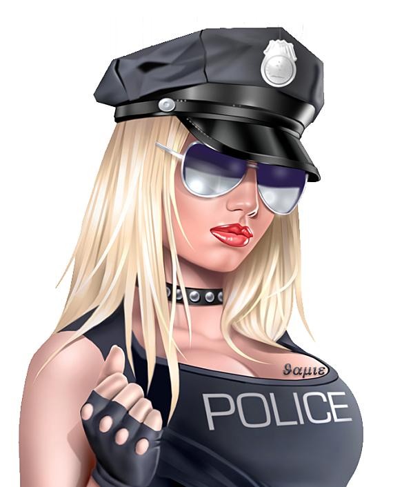 Police gilr big tits