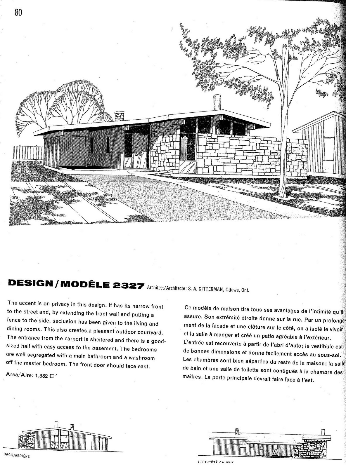 MidCentury Modern and 1970sEra Ottawa CMHC house designs from the midcentury