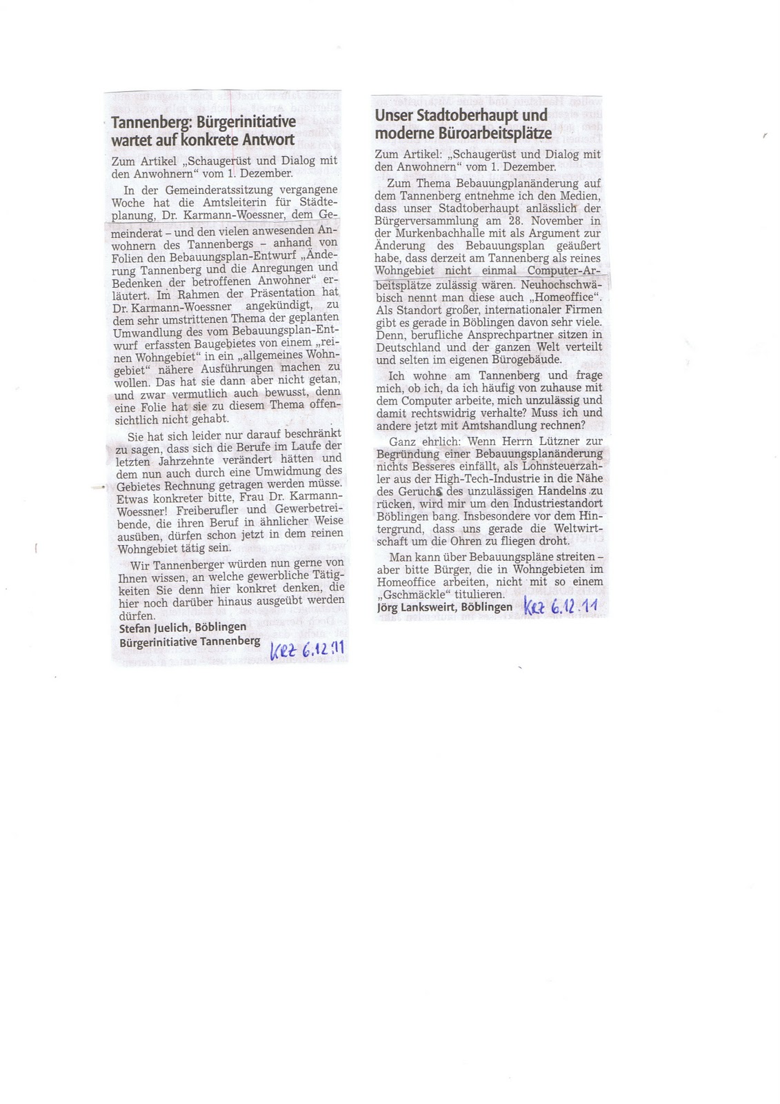 Burgerinitiative Tannenberg 2011