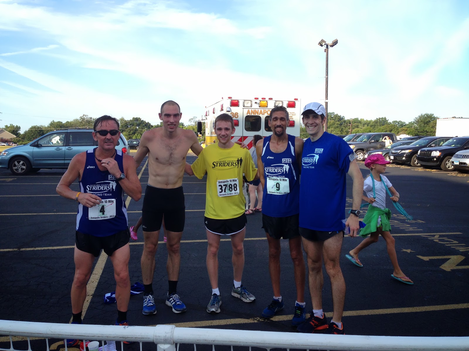 Howard County Striders Racing Team Annapolis 10 Miler Results