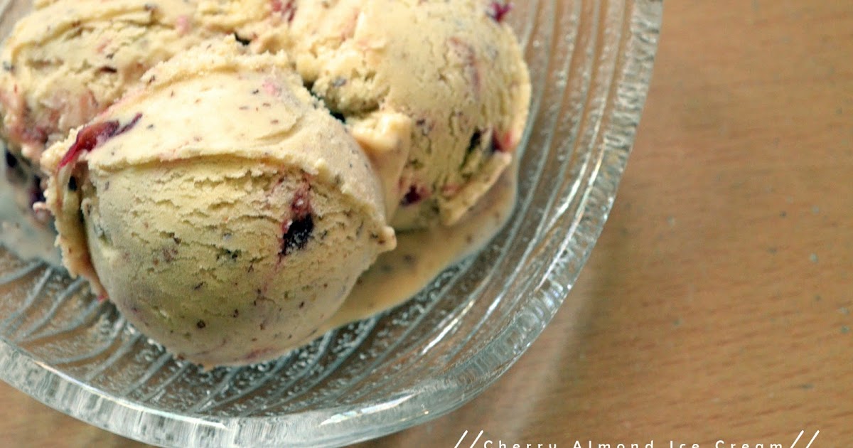 Cherry Almond Ice Cream!