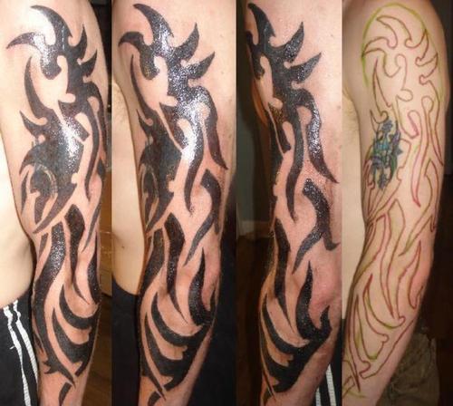 Tribal Sleeve Tattoos arm sleeve tattoo