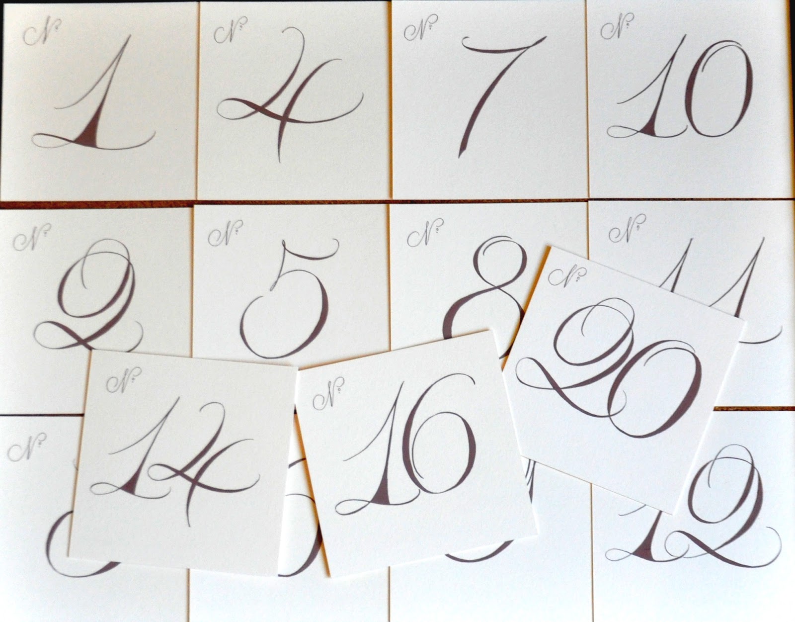 The Ginger Parasol HandPainted Table Numbers