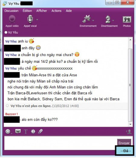Chat hài ngày Valentine
