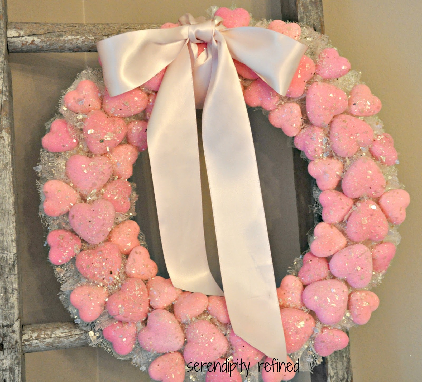 Serendipity Refined Blog Dollar Tree Valentines Day Heart Wreath Tutorial